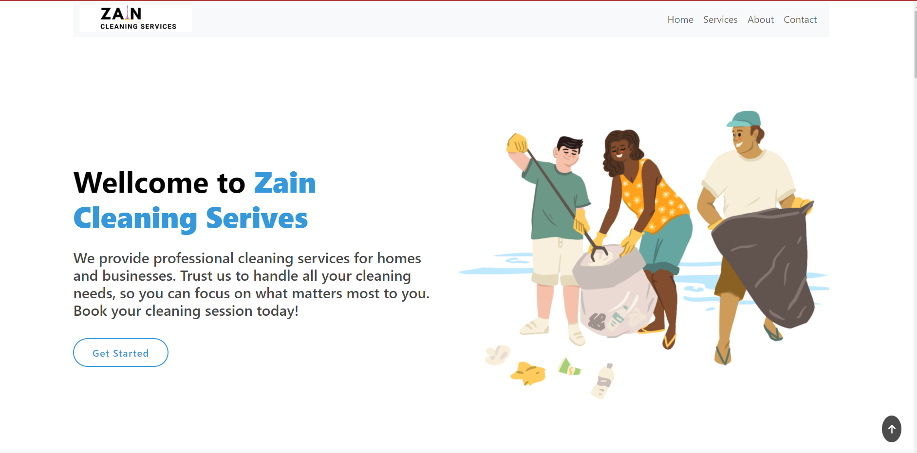 Zain Cleaning Service Website